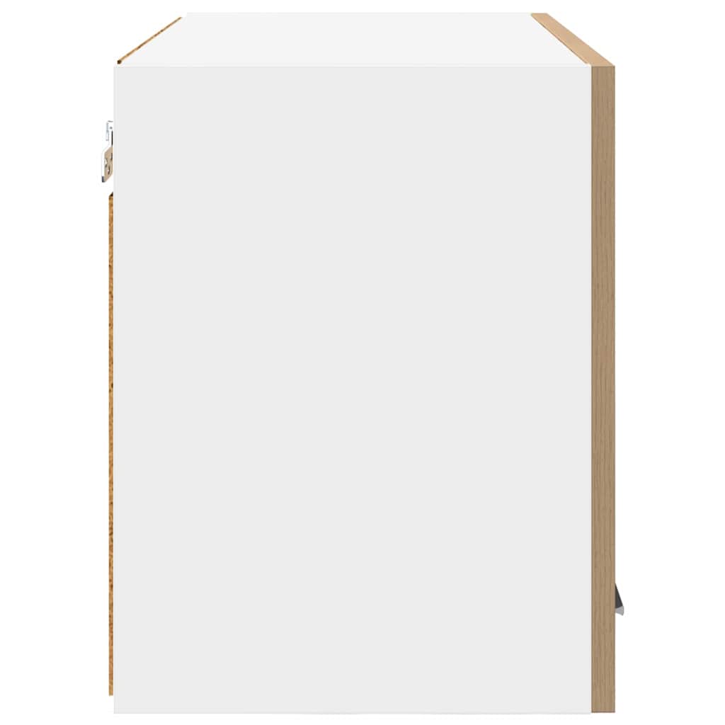 Hanging Cabinet Riga Artisan Oak and White 60 x 31 x 40 cm